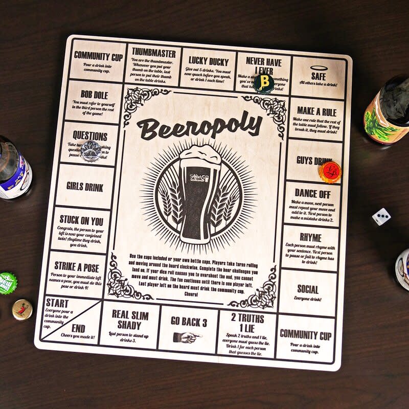 <p><a href="https://go.redirectingat.com?id=74968X1596630&url=https%3A%2F%2Fwww.wayfair.com%2F--%2Fpdp%2Fhome-wet-bar--beeropoly-beer-game-7001-l3805-hwtb2146.html&sref=https%3A%2F%2Fwww.housebeautiful.com%2Fshopping%2Fg60683387%2Funique-fathers-day-gifts%2F" rel="nofollow noopener" target="_blank" data-ylk="slk:Shop Now;elm:context_link;itc:0;sec:content-canvas" class="link ">Shop Now</a></p><p>Beeropoly Beer Game</p><p>wayfair.com</p><p>$50.26</p>