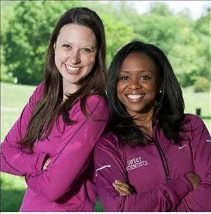 Food scientists Maya Warren (right) and Amy DeJong won the 25th season of The Amazing Race.