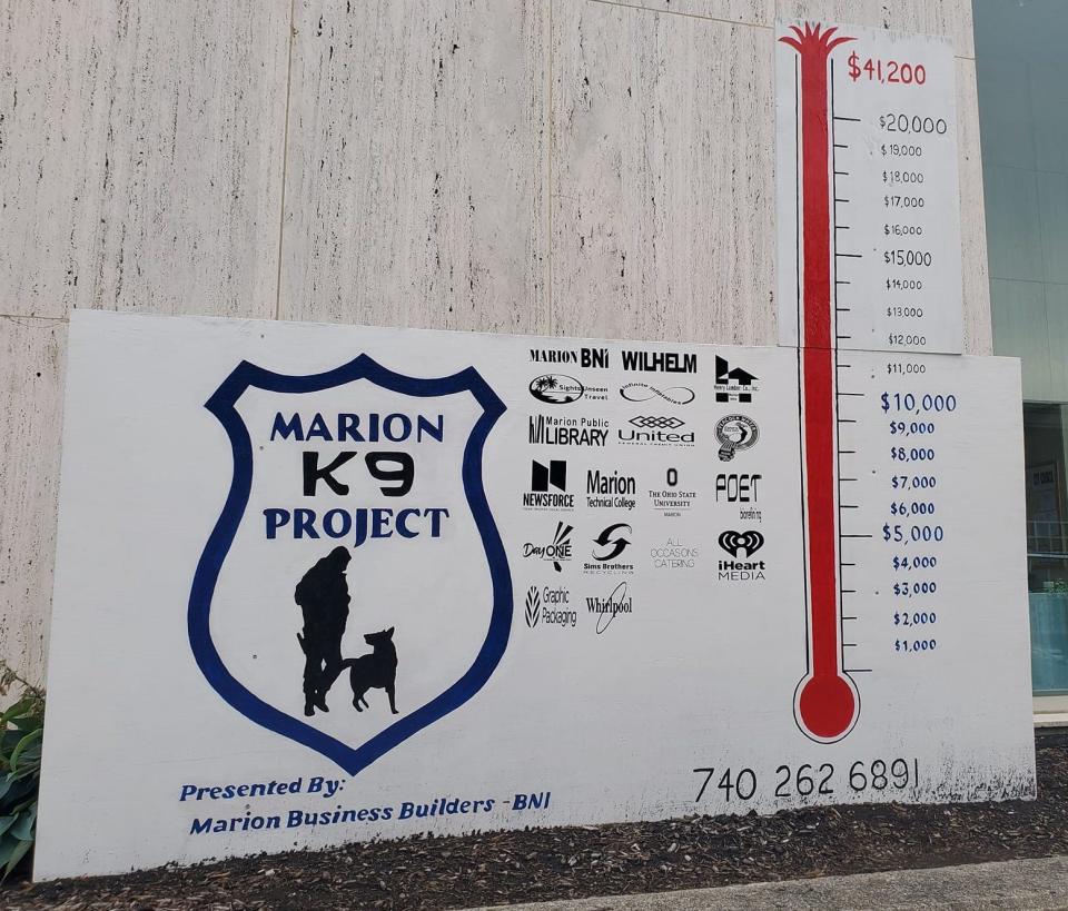 The Marion K9 Project raised $41,200 for K9 units at the Marion Police Department and Marion County Sheriff's Office. MPD received $20,700 and MCSO received $20,500 to benefit their respective K9 units.