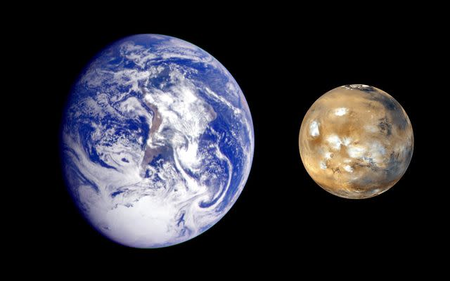 earth and mars