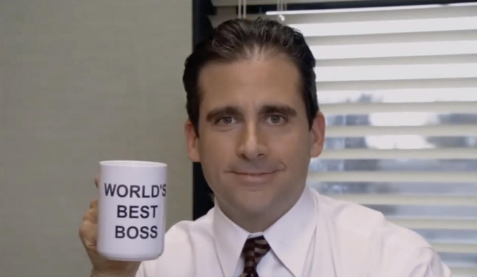 steve carell as michael scott in "the office"