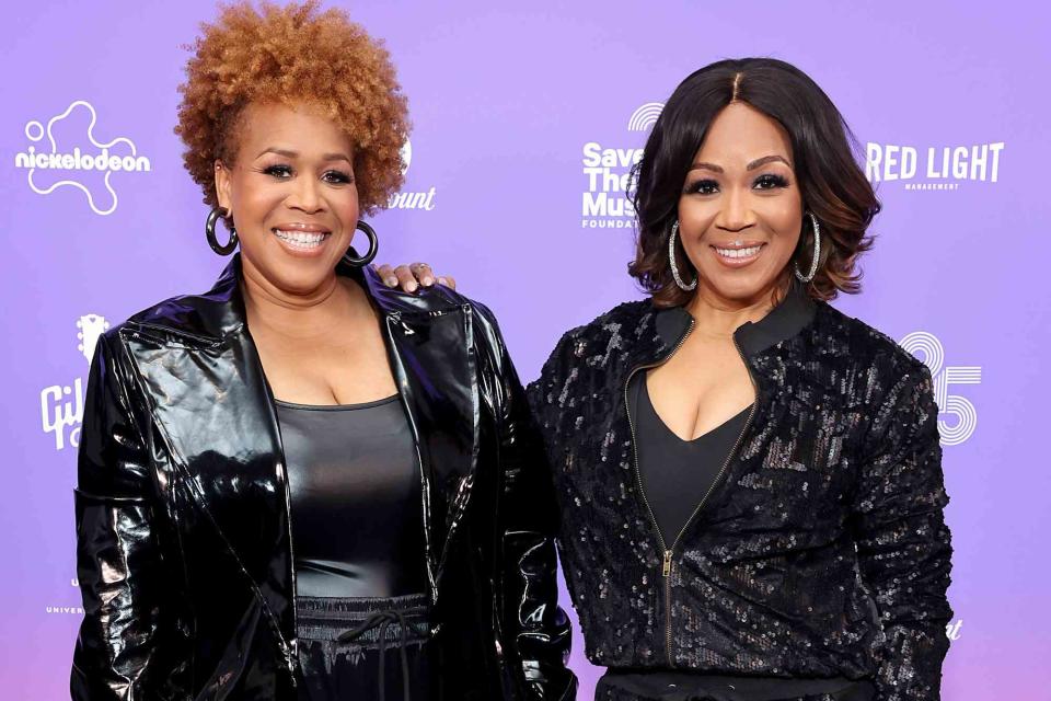 <p>Randy Shropshire/Getty</p> Tina Campbell and Erica Campbell of Mary Mary in Los Angeles on Nov. 1, 2023