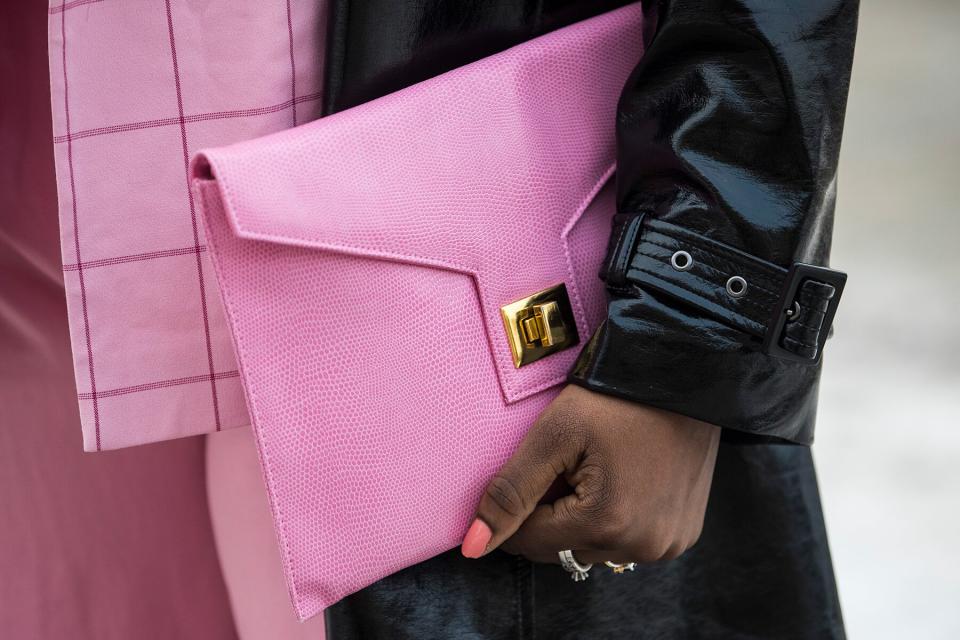 A bag from Gina Tricot during Stockholm Fashion Week