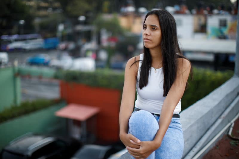 Venezuelan migrant Victoriana Loaiza poses for a portrait in Mexico City