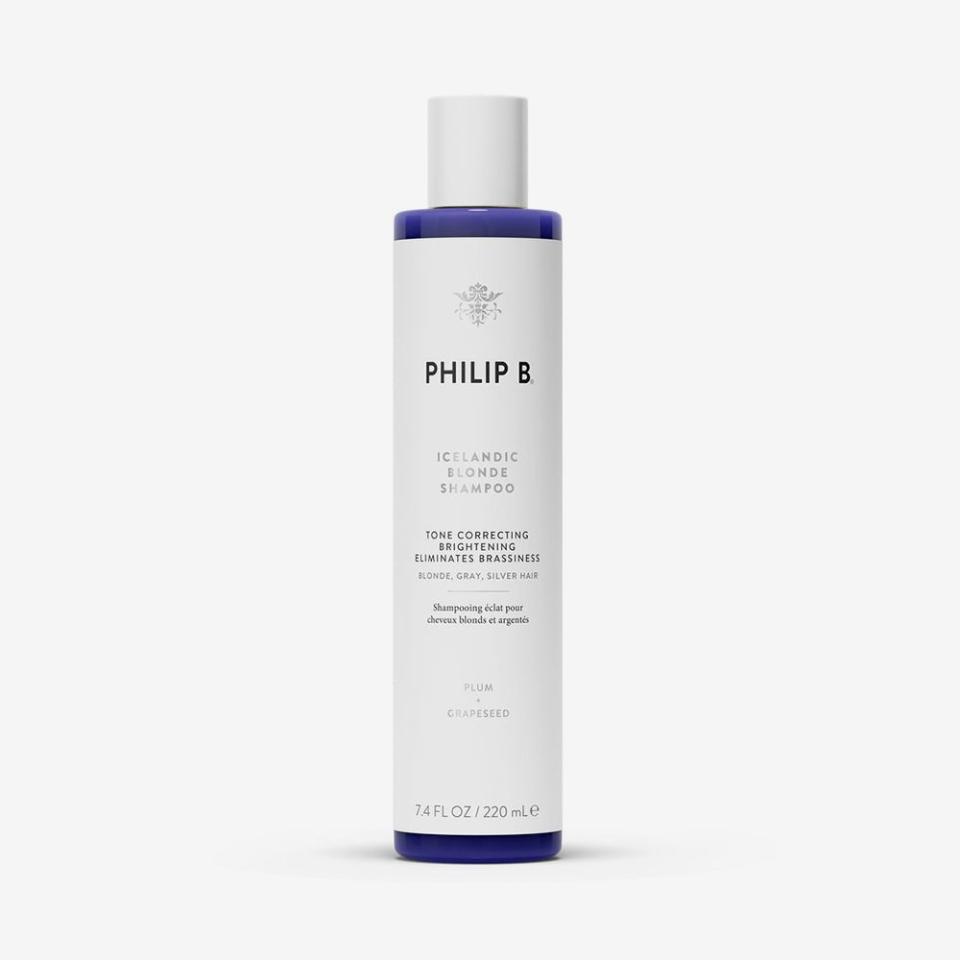 <p><a href="https://go.redirectingat.com?id=74968X1596630&url=https%3A%2F%2Fwww.dermstore.com%2Fphilip-b-icelandic-blonde-shampoo-220ml%2F12538161.html&sref=https%3A%2F%2Fwww.elle.com%2Fbeauty%2Fhair%2Fg60524775%2Fbest-purple-shampoo-for-hair%2F" rel="nofollow noopener" target="_blank" data-ylk="slk:Shop Now;elm:context_link;itc:0;sec:content-canvas" class="link ">Shop Now</a></p><p>Icelandic Blonde Shampoo</p><p>dermstore.com</p><p>$46.00</p><span class="copyright">Philip B</span>