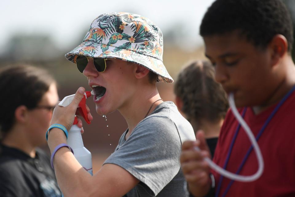 Scenes from South-Doyle marching band camp held at South-Doyle High School, Tuesday, July 25, 2023.