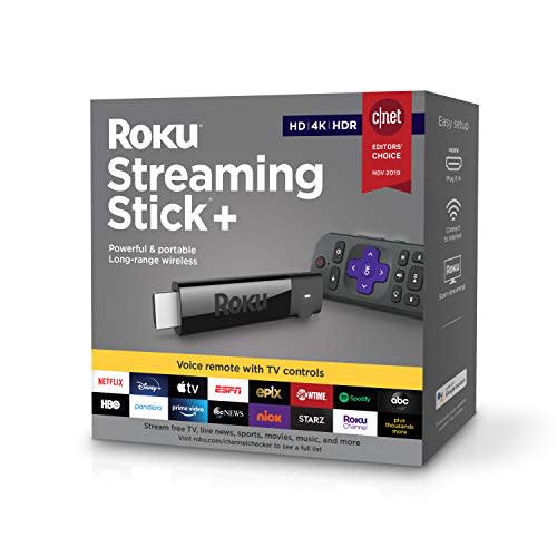 Roku Streaming Stick+ | HD/4K/HDR Streaming Device with Long-range Wireless and Voice Remote wi…