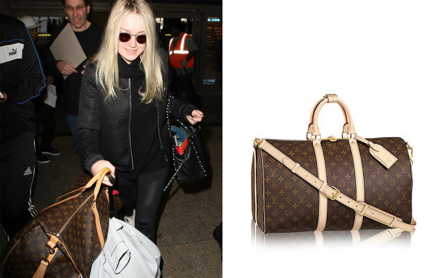 Dakota Fanning Carries Her Goyard Personalized Tote With Her