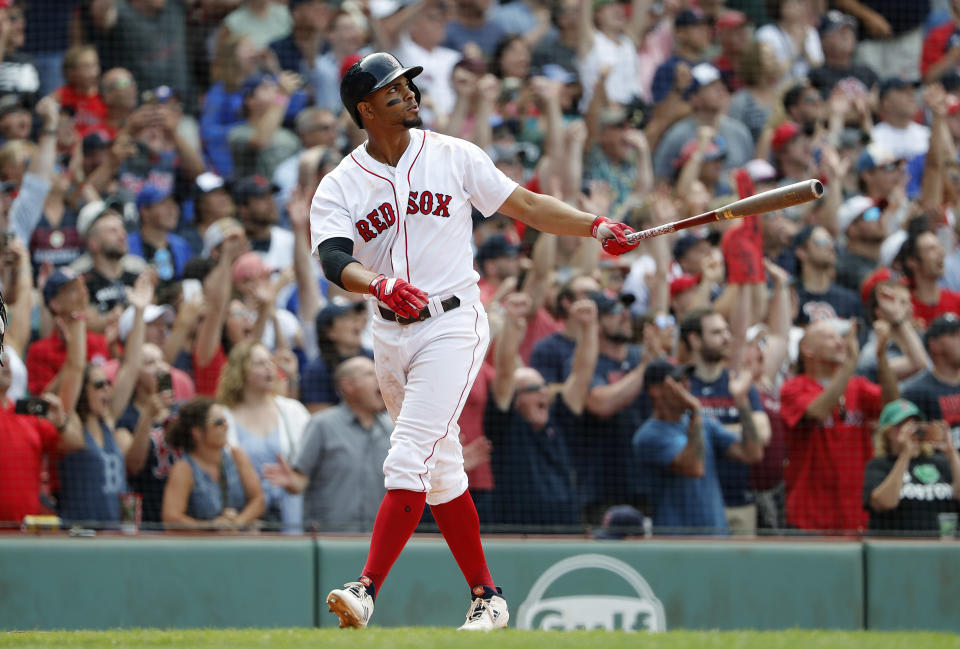 Boston Red Sox shortstop Xander Bogaerts should deliver down the stretch for fantasy players. (AP Photo/Winslow Townson)