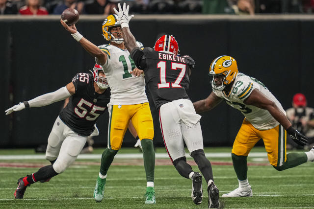 Falcons storm back to win 25-24, handing Packers first loss of their season