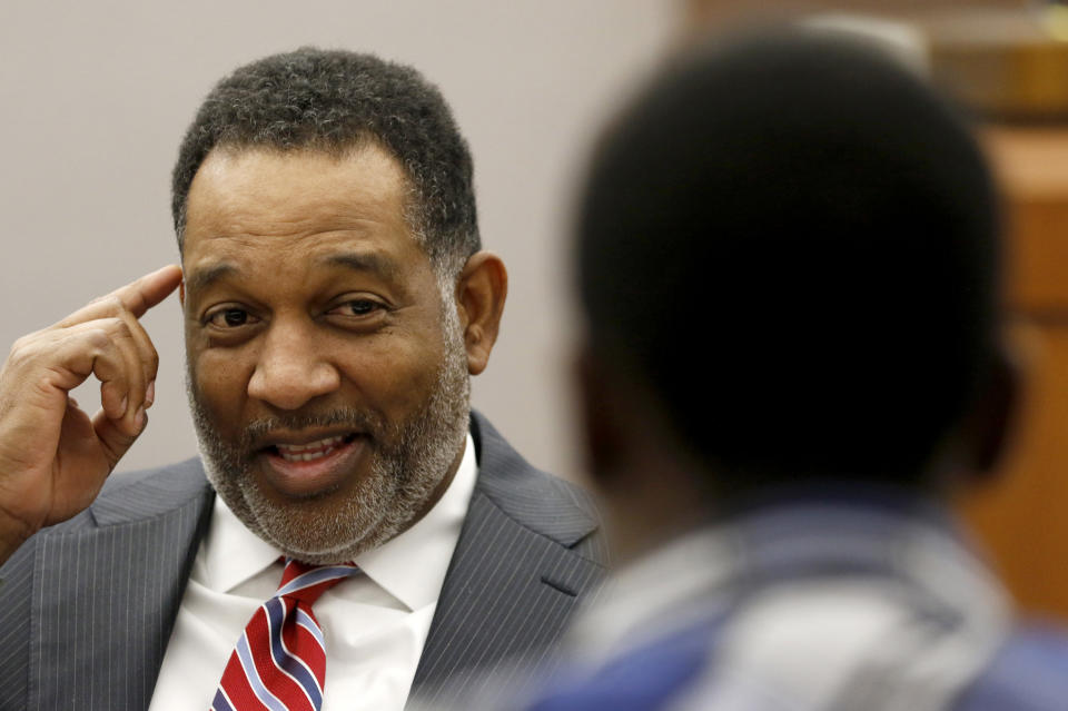 Image: Lawyer George Ashford at the Henry Wade Juvenile Justice Center in Dallas in 2015. (Rose Baca / The Dallas Morning News)