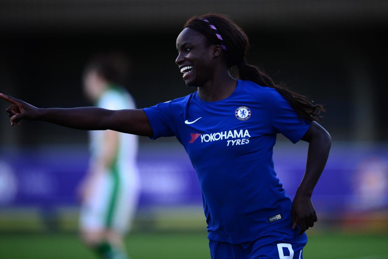 On target: Eni Aluko scored the second and sixth goals in a 6-0 win: Chelsea FC via Getty Images