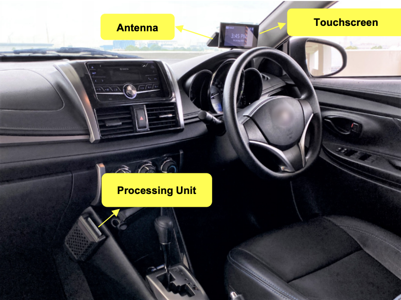 The new on-board unit for vehicles. (Photo: Land Transport Authority)