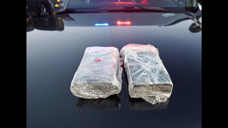 A driver was arrested on suspicion of drug charges on July 26 during a traffic stop in Interstate 5 in Fresno County, after a California Highway Patrol officer and K-9 found suspected fentanyl powder hidden in a compartment under a vehicle’s floor, according to the California Highway Patrol. Image courtesy of California Highway Patrol.