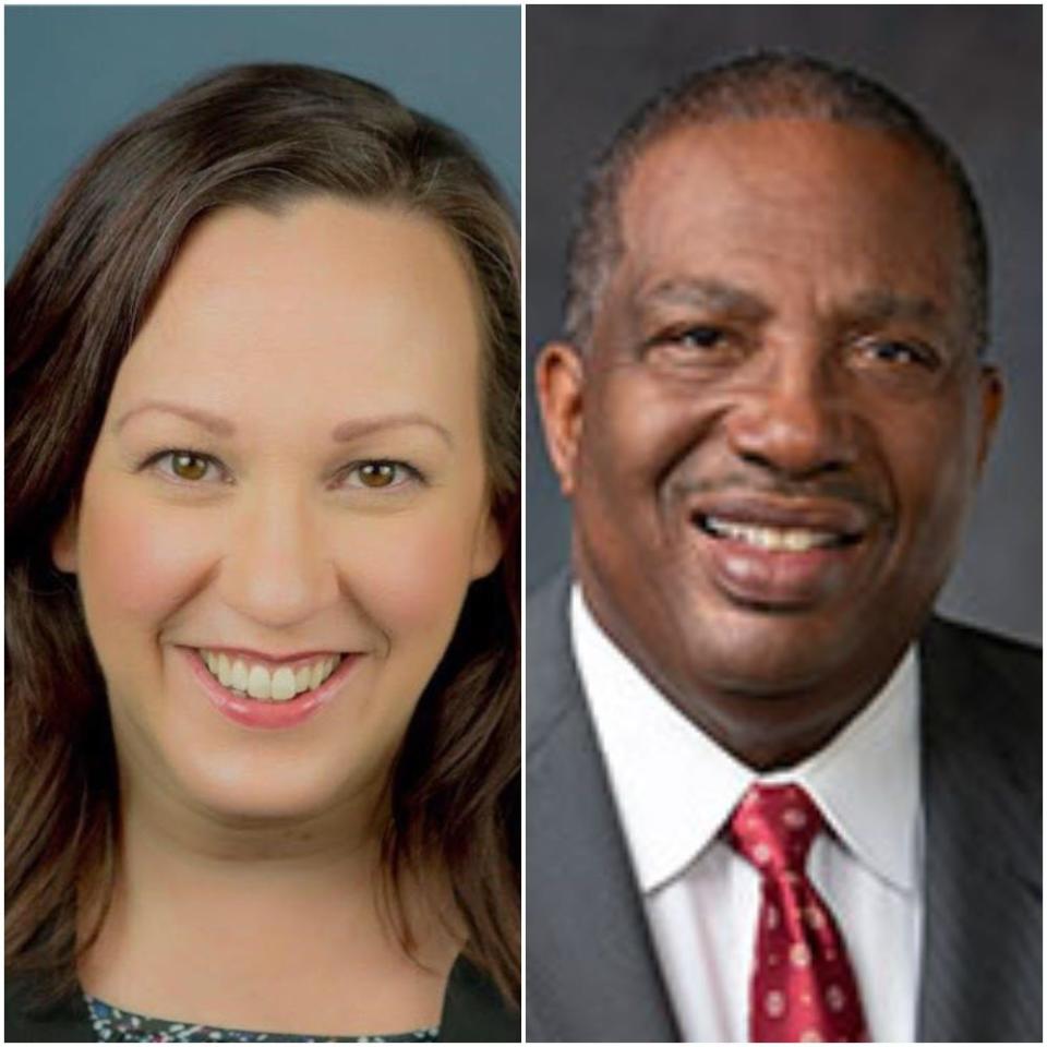 MJ Hegar, left, and Royce West