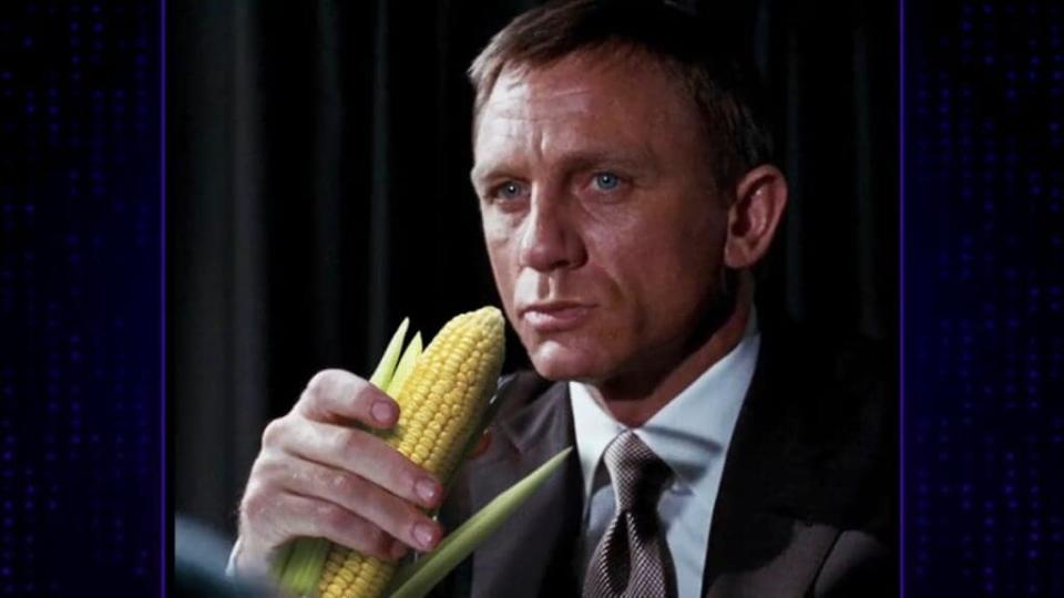 James Corden Daniel Craig Corn