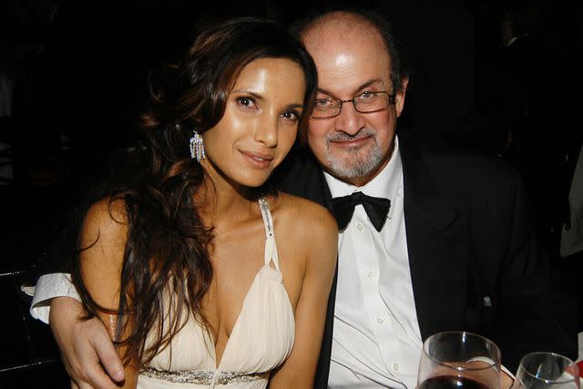 <p>Patrick McMullan/Patrick McMullan/Getty</p> Padma Lakshmi and Salman Rushdie attend Metropolitan Opera Opening Night Dinner on September 25, 2006 in New York City.