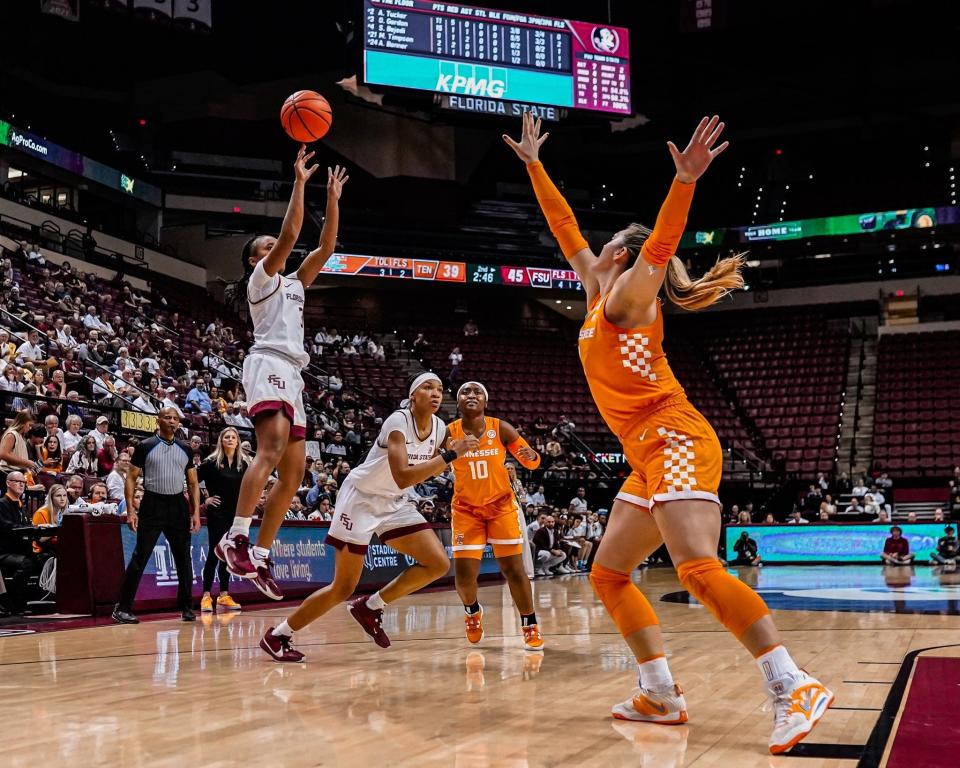 Florida State women's basketball defeated Tennessee, 92-91, on Nov. 9, 2023, at the Donald L. Tucker Civic Center