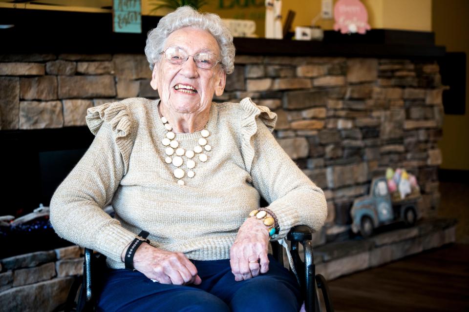 Leota Broyles turns 103 years old on April 1, 2024. She spoke to the Register on March 27 from her senior living facility in Altoona.
