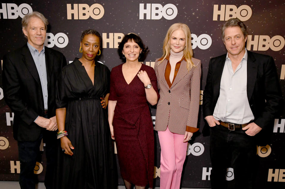 From left to right, David E. Kelley, Noma Dumezweni, Susanne Bier, Nicole Kidman and Hugh Grant of "The Undoing" at the 2020 Winter Television Critics Association press tour in Pasadena, California, on Jan. 15. (Photo: Getty Images for WarnerMedia)