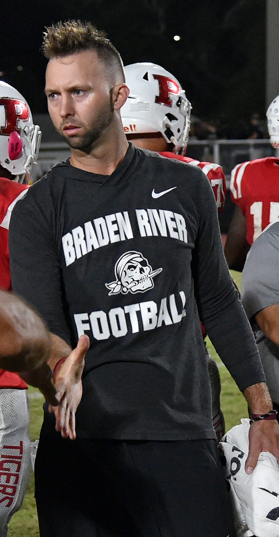 Eric Sanders, hired in January as head football coach at Braden River, has accepted the vancant head coaching position at Palmetto High School.