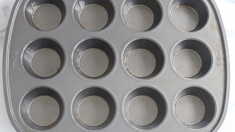 greased muffin pan