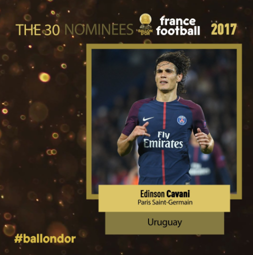 Les 30 nommés au Ballon d'Or 2017