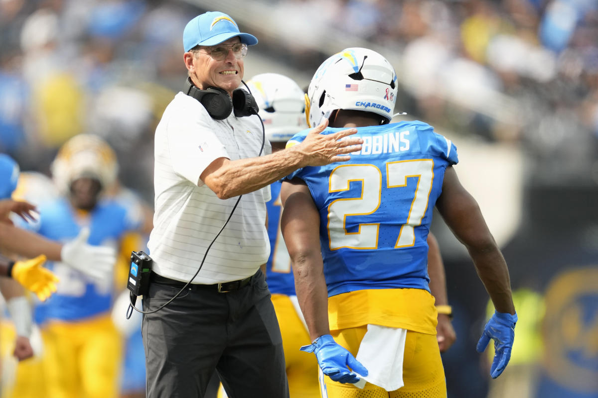 Jim Harbaugh’s fingerprints were all over Chargers’ win in his debut