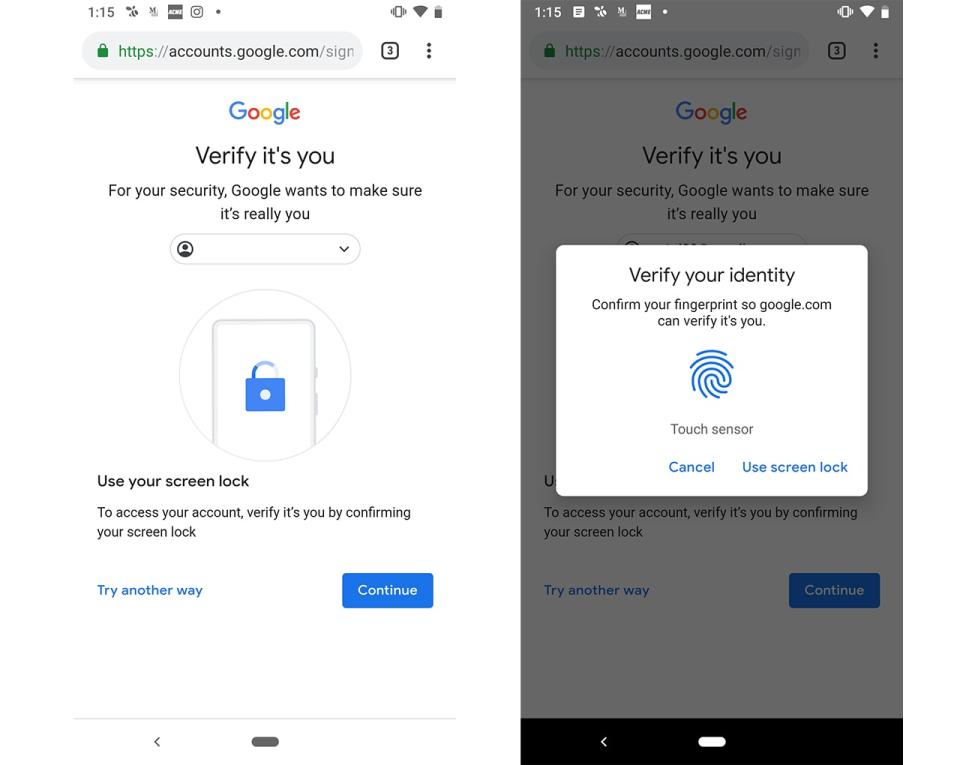 Google authentication