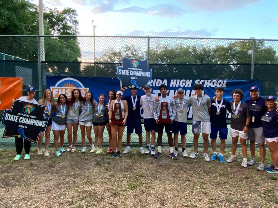American Heritage-Delray girls and boys swept the competition at 2A tennis state championships on Tuesday, April 30, 2024 in Seminole County.
