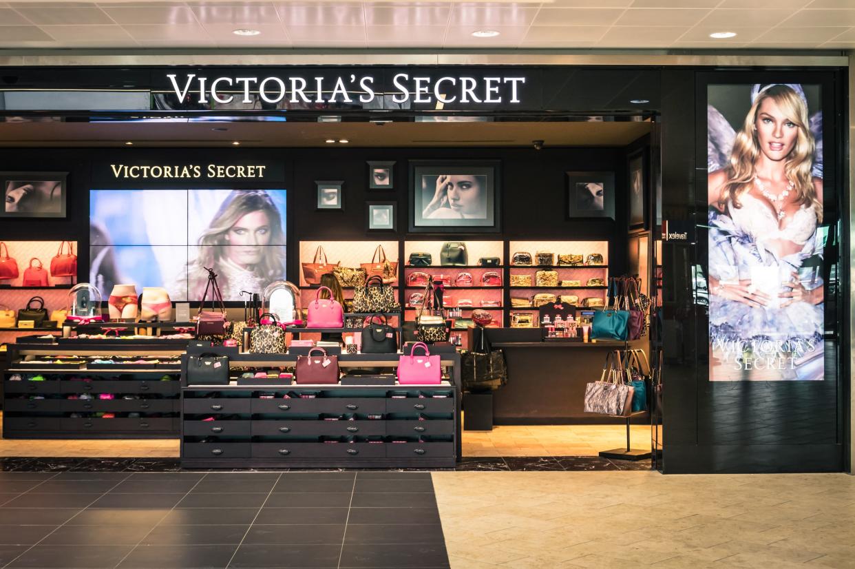 Bologna, Italy - October 15, 2014: Victoria's Secret store at Guglielmo Marconi International Airport; Victoria's Secret is a world famous women dedicated international brand.