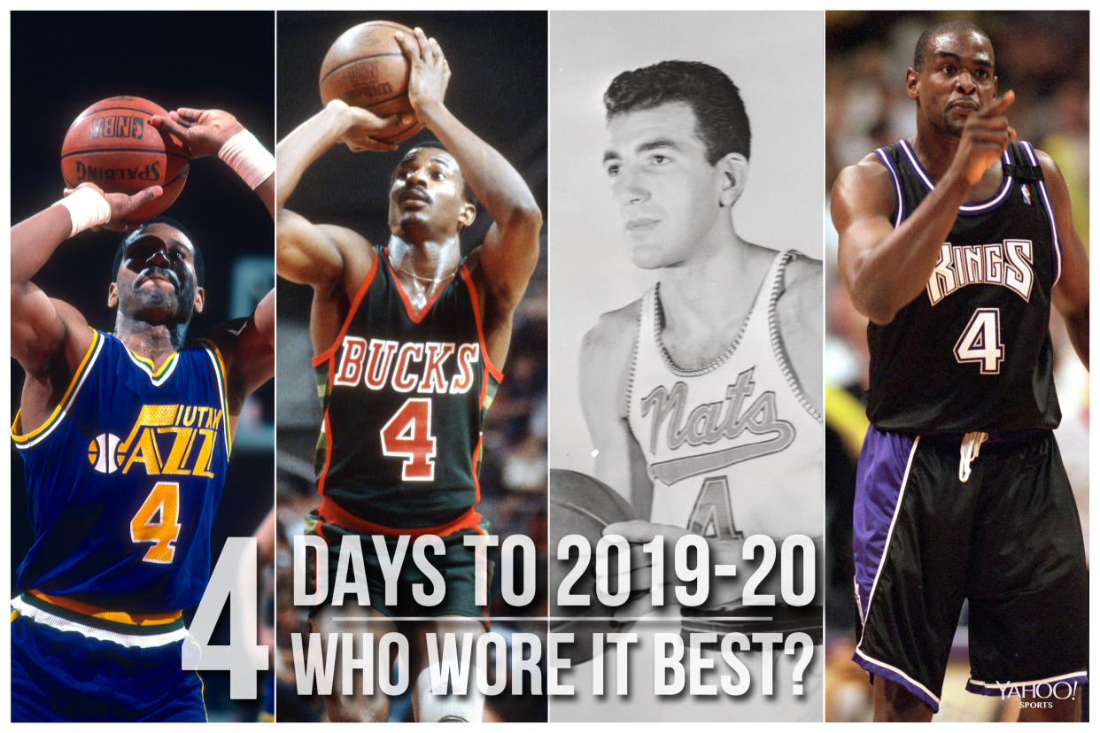 Which NBA player wore No. 4 best?