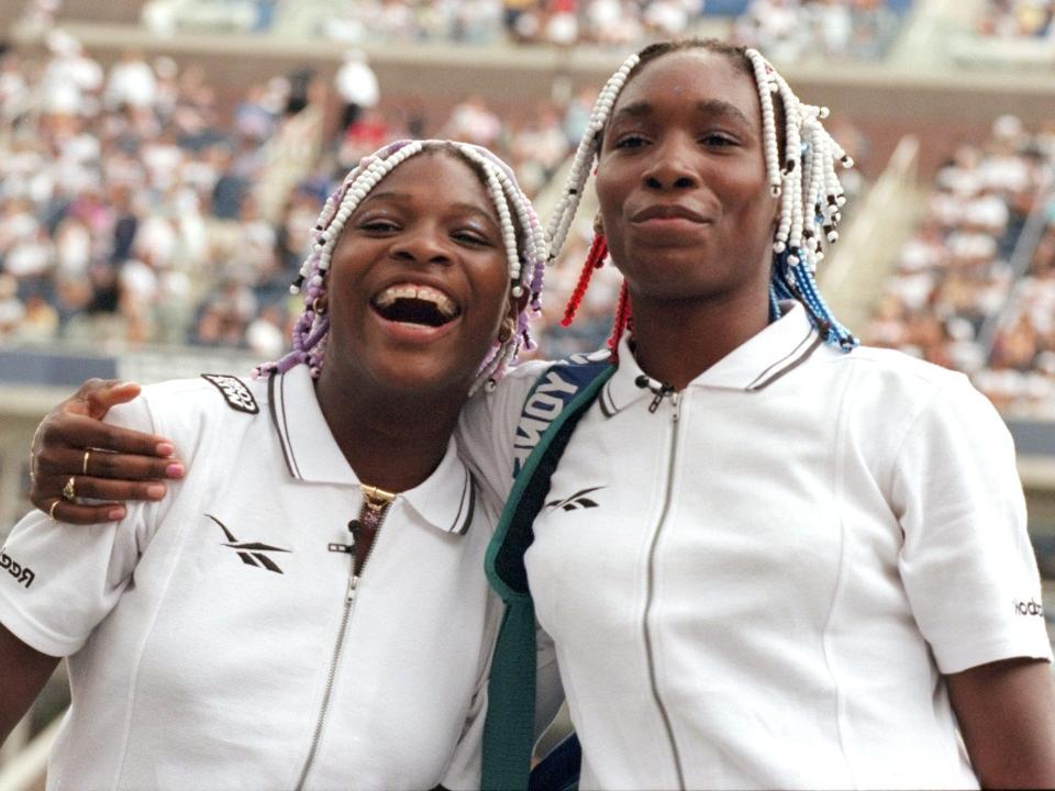 Tennis playing sisters Serena and Venus Williams are ready for action on first day of the U.S. Open at Arthur Ashe Stadium in Flushing Meadows, Queens.