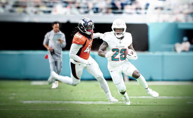 Up-cycled Cropped Miami Dolphins Football Game Day T-shirt 