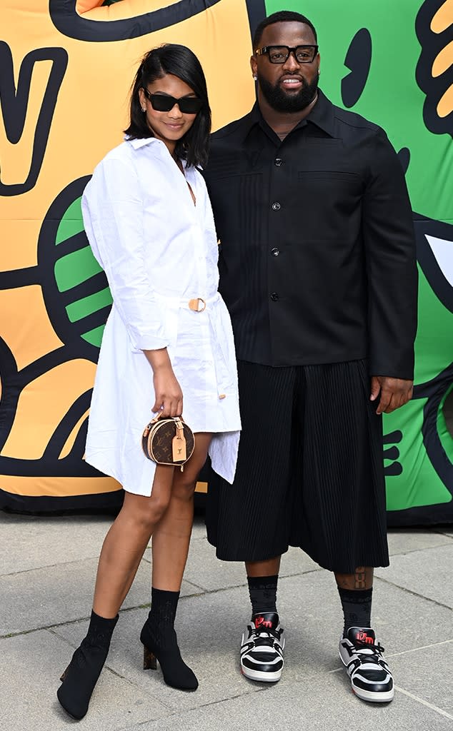 Chanel Iman, Davon Godchaux, 2022 Louis Vuitton Mens Paris Fashion Week