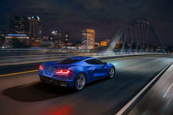 PHOTO: There are 14 exterior color choices for the E-Ray including new color 'Riptide Blue.' (Chevrolet)