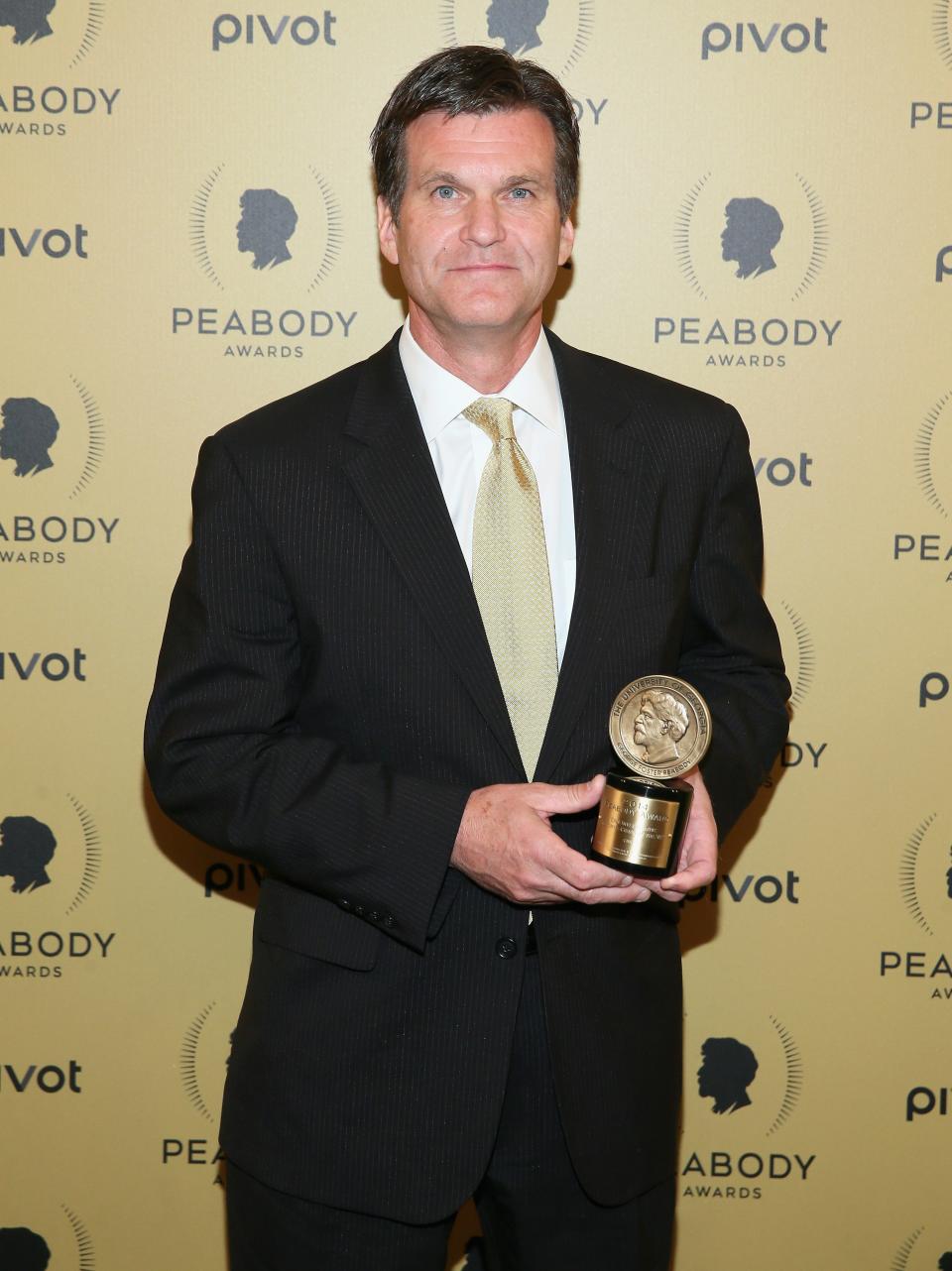 CNN Reporter Drew Griffin poses with his award at The 74th Annual Peabody Awards Ceremony on May 31, 2015 in New York City.