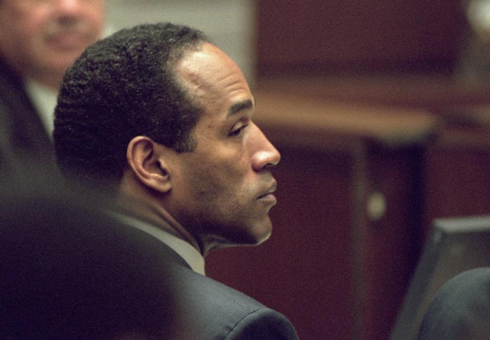 Simpson in the courtroom during his double homicide case on May 26, 1995, in Los Angeles.