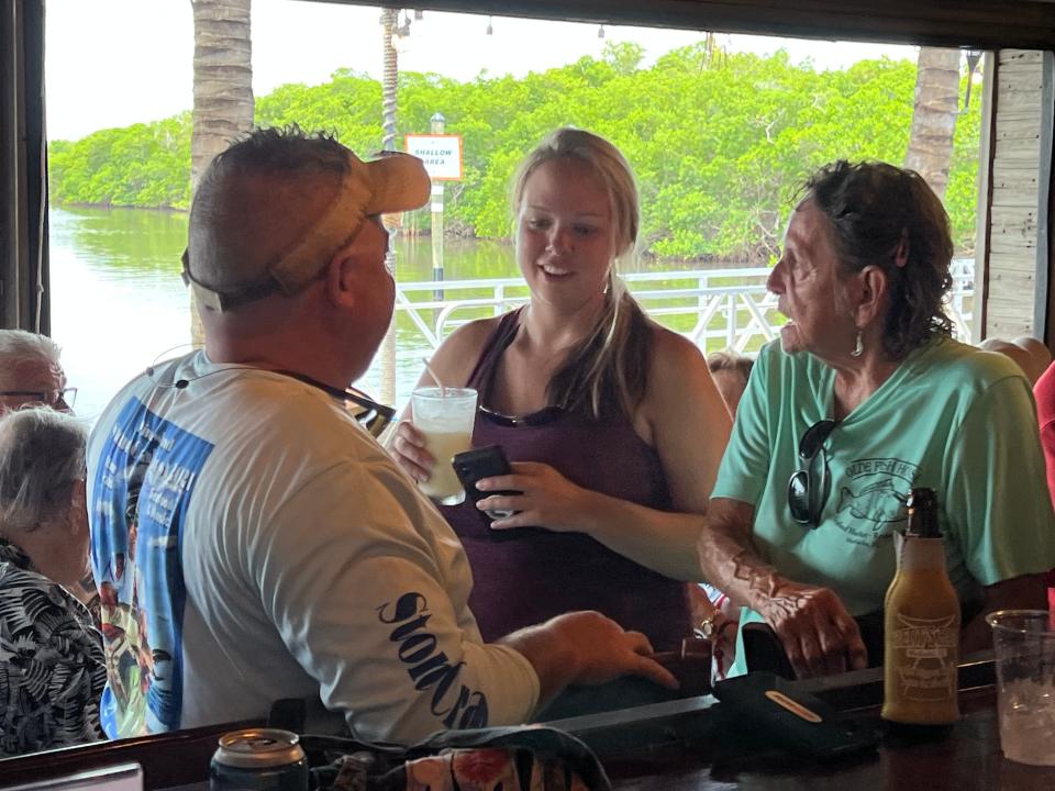 Marylou Sharp and Butch Gay at various Matlacha restaurants.