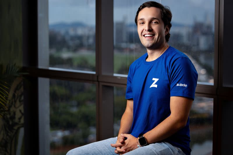 Zubale co-founder and CEO Sebastian Monroy poses for a photo in Sao Paulo