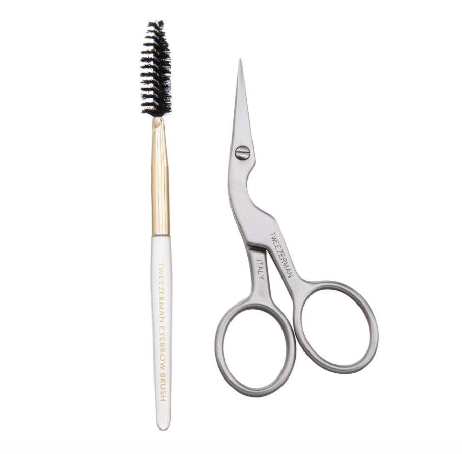 Find this <a href="https://amzn.to/3dEGBPx" target="_blank" rel="noopener noreferrer">Tweezerman Brow Shaping Scissors and Brush﻿</a> for $17 on <a href="https://amzn.to/3dEGBPx" target="_blank" rel="noopener noreferrer">Amazon</a>.