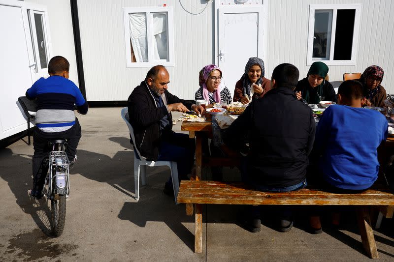 Survivors in the aftermath of the deadly earthquake in Nurdagi