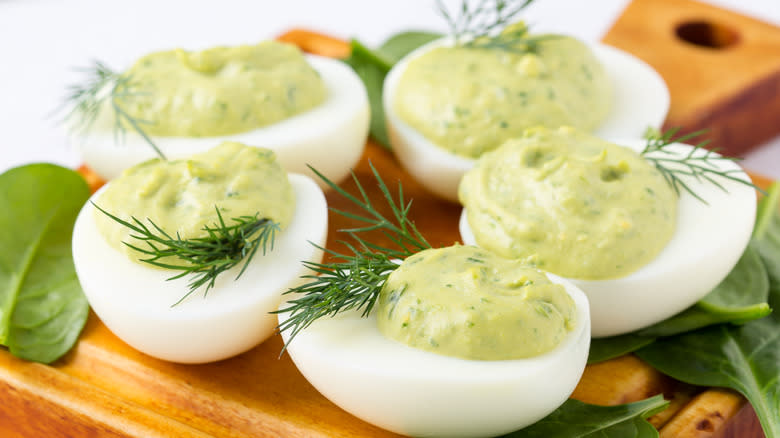 Avocado deviled eggs