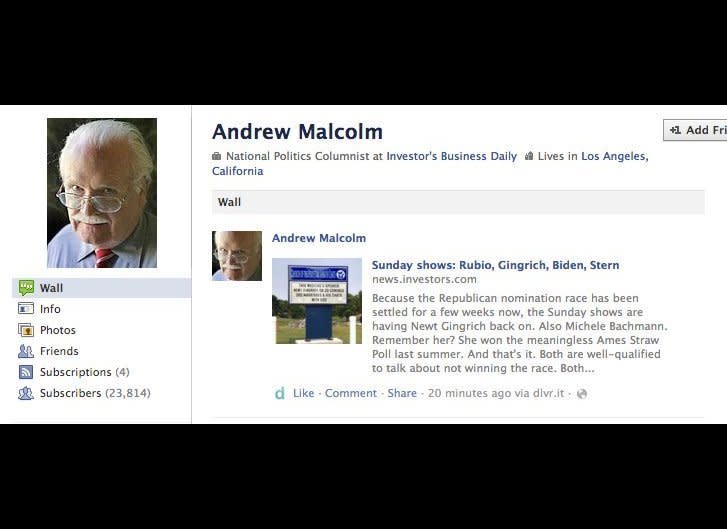 National Politics Columnist at Investor's Business Daily <a href="http://www.facebook.com/amalcolm" target="_hplink">http://www.facebook.com/amalcolm</a>