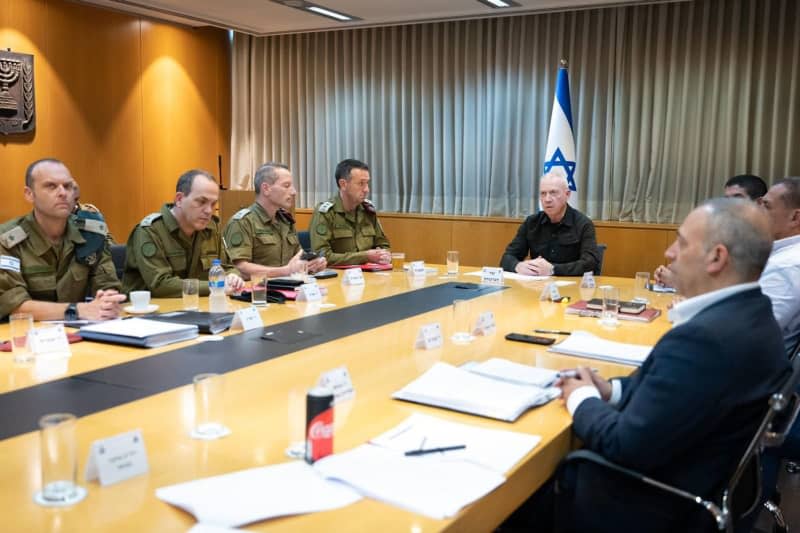 Israeli Defense Minister Yoav Gallant gives a briefing on various possible developments in the campaign against Hezbollah on Israel's northern border. Shira Keinan/GPO/dpa