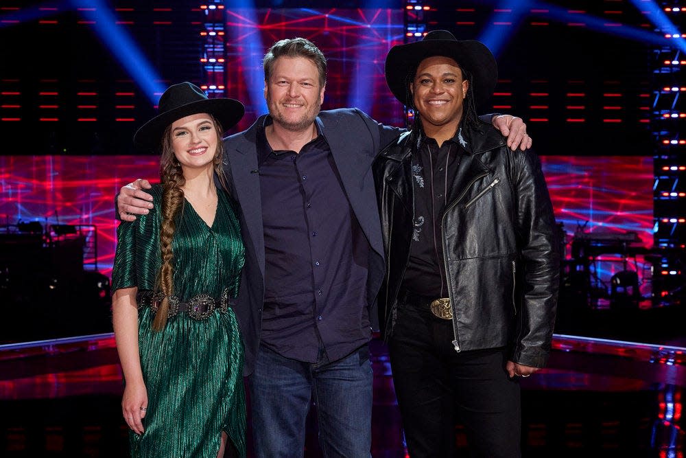 Grace West (let) and Noivas (right) are finalists in Season 23 of u0022The Voice.u0022 The finale airs Tuesday at 9 p.m.