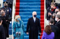 Joe Biden a su llegada la ceremonia de juramentación como el presidente número 46 de Estados Unidos