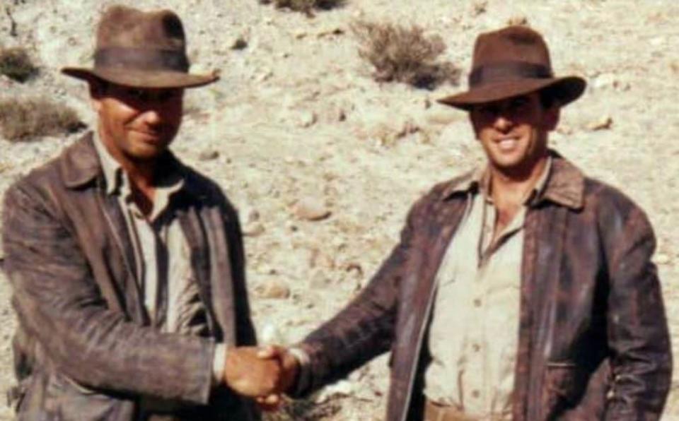 Vic Armstrong (left) with a fellow Indiana Jones stunt double - Imdb