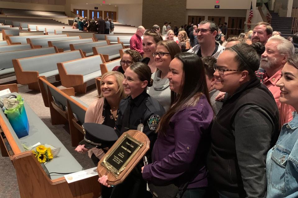 Samm Liedtke graduated from the police academy Jan. 31, 2020, after serving as a dispatcher.