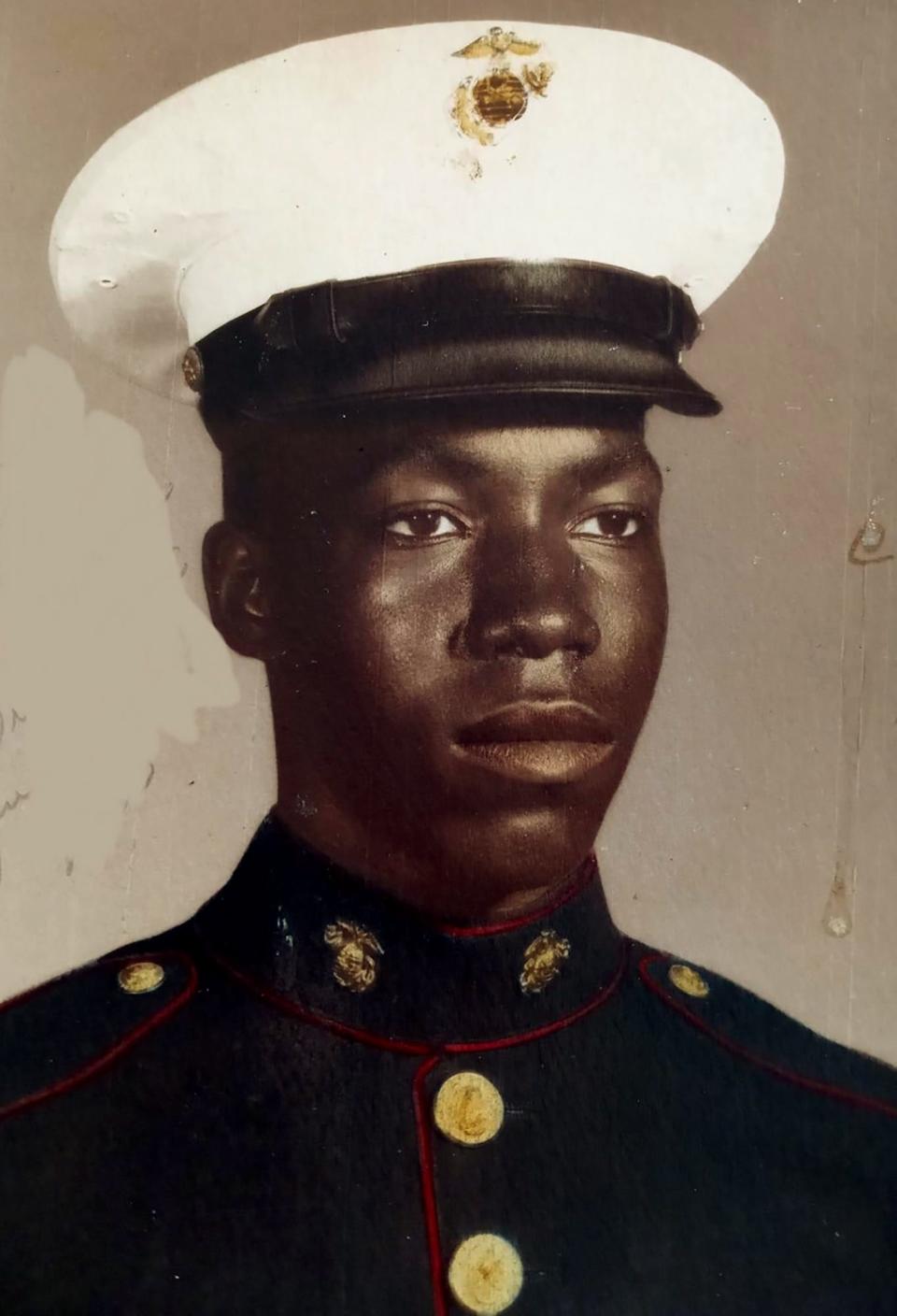 Benjamin Taylor, a Vietnam veteran from his United States Marine Corps service.